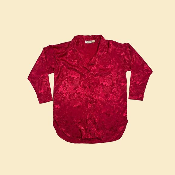 90s Victoria's Secret size PS button down shirt/mini nightgown, vintage pink top - Picture 1 of 6